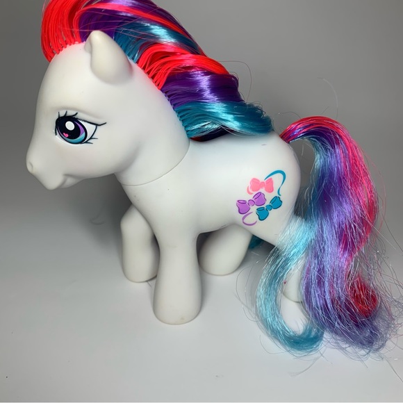 Vintage My Little Pony Bowtie Bow Tie Earth Pony Gen 3 White 2002 As Is - Picture 9 of 10
